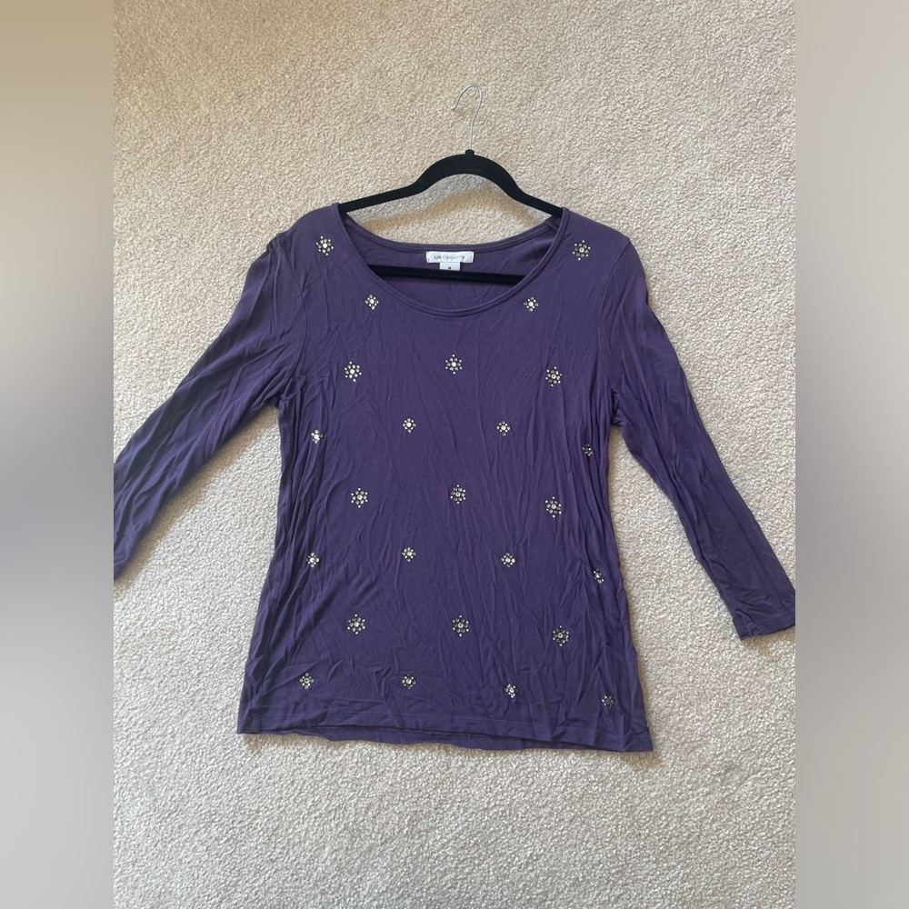Liz Claiborne Bedazzled Blouse-M